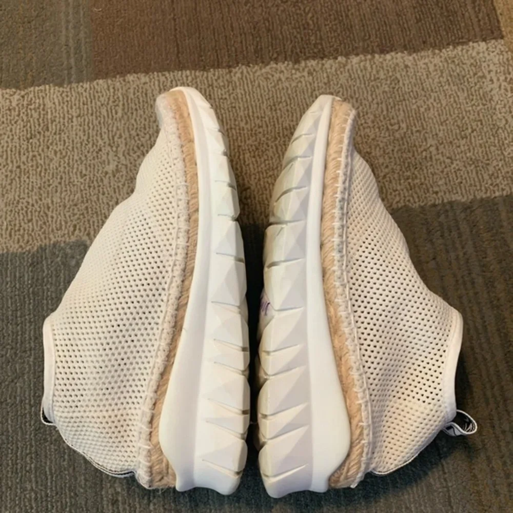 KENZO K-lastic Espadrilles Sneakers Platform Mesh Of White Ivory Size 37   5.5